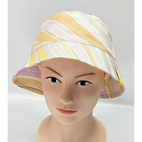 Kerri Rosenthal Women's Mirage Bucket Hat Cotton Pink Multi O/S (MSRP $128) - Picture 5 of 7